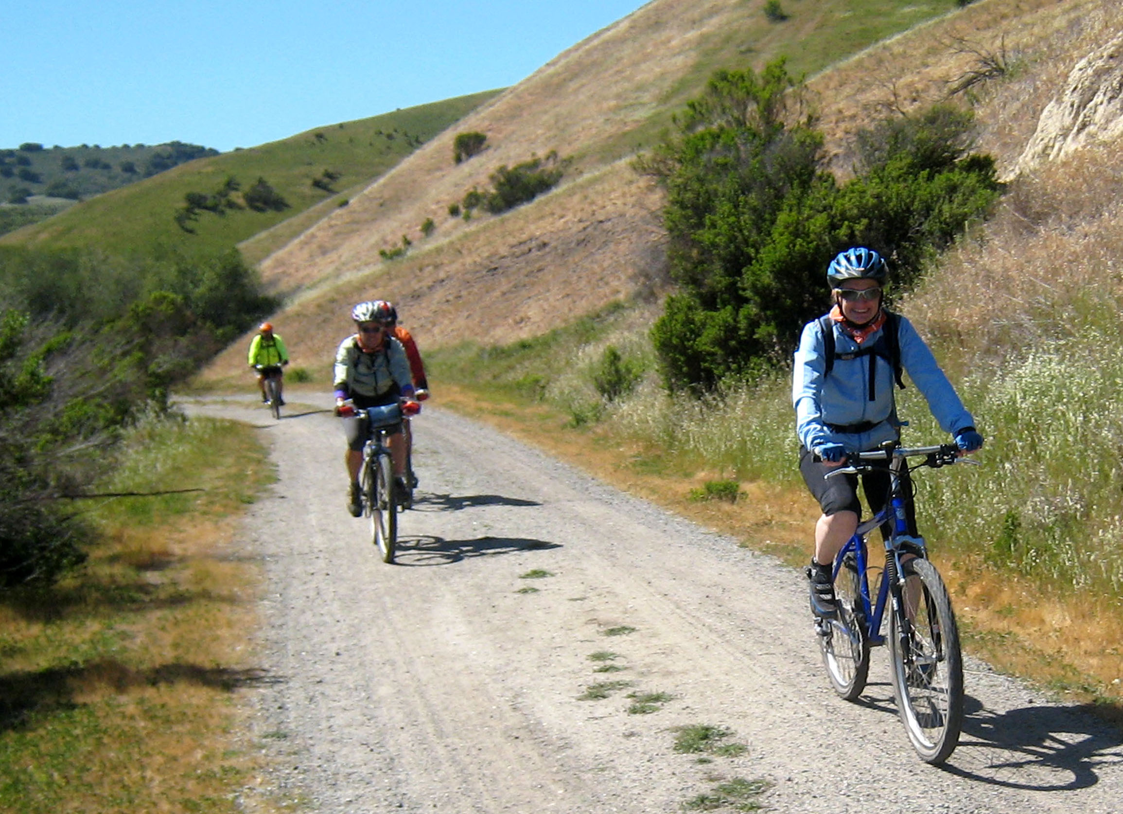Ann mountain biking from Sea Otter Classic