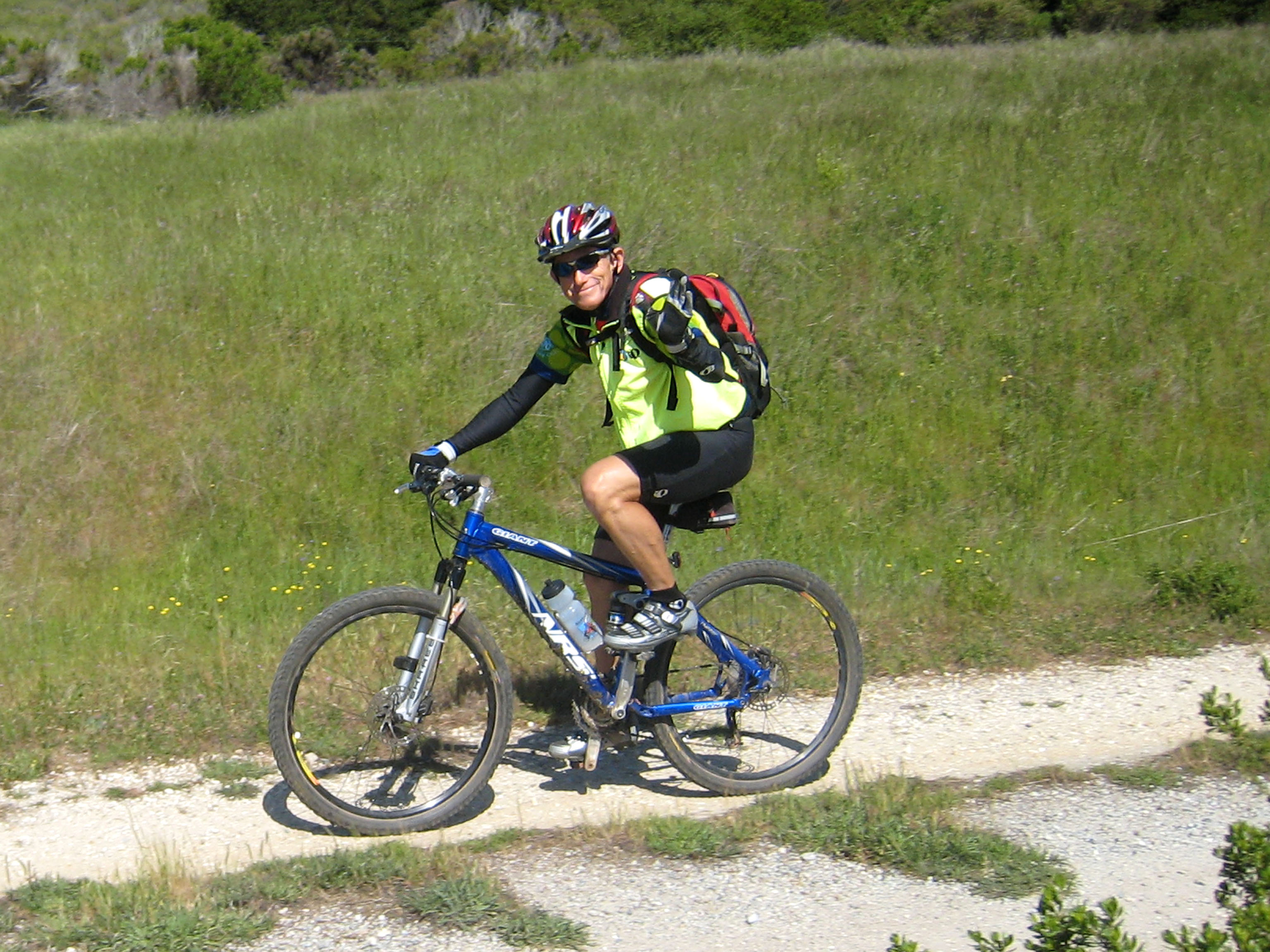 Franz mountain biking to Sea Otter Classic