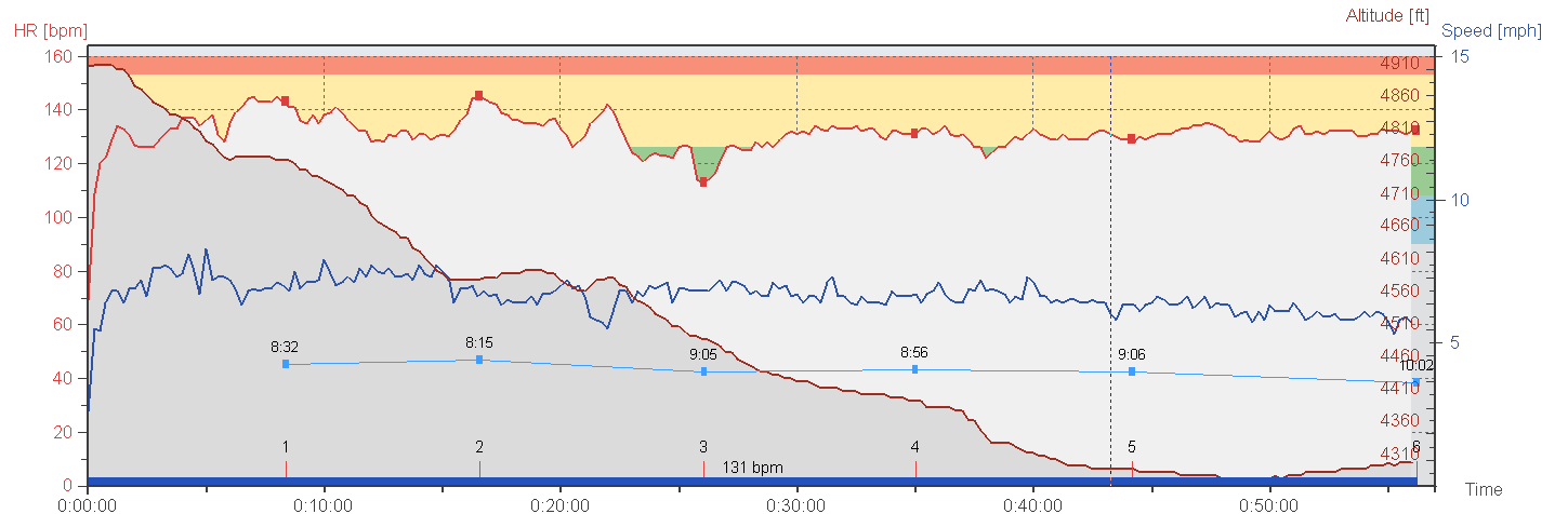2007 Deseret News 10K Race Graph